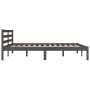 Gray pine solid wood bed frame 120x190 cm by vidaXL, Beds and slatted bases - Ref: Foro24-810402, Price: 118,93 €, Discount: %