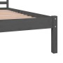 Gray pine solid wood bed frame 120x190 cm by vidaXL, Beds and slatted bases - Ref: Foro24-810402, Price: 118,93 €, Discount: %