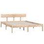 Estructura de cama madera maciza de pino 150x200 cm de vidaXL, Camas y somieres - Ref: Foro24-810152, Precio: 94,79 €, Descue...