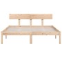 Estructura de cama madera maciza de pino 150x200 cm de vidaXL, Camas y somieres - Ref: Foro24-810152, Precio: 94,79 €, Descue...