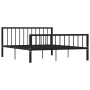 Black metal bed frame 160x200 cm by vidaXL, Beds and slatted bases - Ref: Foro24-284572, Price: 169,99 €, Discount: %