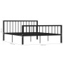 Black metal bed frame 160x200 cm by vidaXL, Beds and slatted bases - Ref: Foro24-284572, Price: 169,99 €, Discount: %