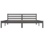 Solid gray pine wood bed frame 180x200 cm by vidaXL, Beds and slatted bases - Ref: Foro24-810447, Price: 136,67 €, Discount: %