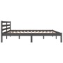 Solid gray pine wood bed frame 180x200 cm by vidaXL, Beds and slatted bases - Ref: Foro24-810447, Price: 136,67 €, Discount: %