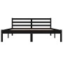 Solid black pine wood bed frame 150x200 cm by vidaXL, Beds and slatted bases - Ref: Foro24-810439, Price: 116,80 €, Discount: %