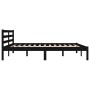 Solid black pine wood bed frame 150x200 cm by vidaXL, Beds and slatted bases - Ref: Foro24-810439, Price: 116,80 €, Discount: %