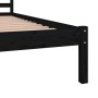 Solid black pine wood bed frame 150x200 cm by vidaXL, Beds and slatted bases - Ref: Foro24-810439, Price: 116,80 €, Discount: %