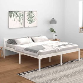 Bett für Senioren aus massivem Weißkiefernholz 180x200 cm von vidaXL, Betten und Lattenroste - Ref: Foro24-810630, Preis: 115...