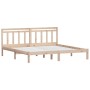 Estructura de cama de madera maciza de pino 200x200 cm de vidaXL, Camas y somieres - Ref: Foro24-3100609, Precio: 121,63 €, D...