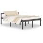 Cama para personas mayores madera maciza pino gris 140x200 cm de vidaXL, Camas y somieres - Ref: Foro24-810616, Precio: 104,9...