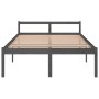 Cama para personas mayores madera maciza pino gris 140x200 cm de vidaXL, Camas y somieres - Ref: Foro24-810616, Precio: 104,9...