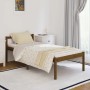 Honey brown single pine wood bed frame 90x190 cm by vidaXL, Beds and slatted bases - Ref: Foro24-810582, Price: 82,21 €, Disc...