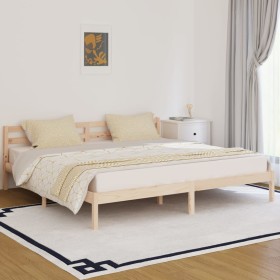 Estructura de cama madera maciza de pino 200x200 cm de vidaXL, Camas y somieres - Ref: Foro24-810450, Precio: 102,99 €, Descu...