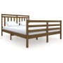 Estructura de cama madera maciza marrón miel 160x200 cm de vidaXL, Camas y somieres - Ref: Foro24-3100667, Precio: 167,99 €, ...