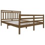 Estructura de cama madera maciza marrón miel 160x200 cm de vidaXL, Camas y somieres - Ref: Foro24-3100667, Precio: 167,99 €, ...