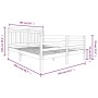 Estructura de cama madera maciza marrón miel 160x200 cm de vidaXL, Camas y somieres - Ref: Foro24-3100667, Precio: 167,99 €, ...