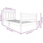 Bettgestell aus Massivholz 100x200 cm von vidaXL, Betten und Lattenroste - Ref: Foro24-3100644, Preis: 106,88 €, Rabatt: %