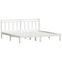 Estructura de cama madera maciza de pino blanco 200x200 cm de vidaXL, Camas y somieres - Ref: Foro24-3100610, Precio: 131,76 ...