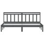 Super king gray solid wood bed frame 180x200 cm by vidaXL, Beds and slatted bases - Ref: Foro24-3100606, Price: 170,99 €, Dis...