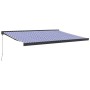 Toldo retráctil aluminio y tela azul y blanco 4,5x3 m de vidaXL, Toldos - Ref: Foro24-3154549, Precio: 570,20 €, Descuento: %