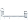 Estructura de cama de metal gris 120x200 cm de vidaXL, Camas y somieres - Ref: Foro24-284506, Precio: 100,51 €, Descuento: %