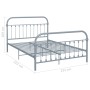 Estructura de cama de metal gris 120x200 cm de vidaXL, Camas y somieres - Ref: Foro24-284506, Precio: 100,51 €, Descuento: %