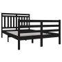 Black solid wood bed frame 4FT small double 120x190cm by vidaXL, Beds and slatted bases - Ref: Foro24-3100628, Price: 136,05 ...