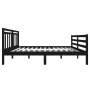 Black solid wood bed frame 4FT small double 120x190cm by vidaXL, Beds and slatted bases - Ref: Foro24-3100628, Price: 136,05 ...