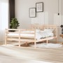 Estructura de cama madera maciza 140x200 cm de vidaXL, Camas y somieres - Ref: Foro24-3100654, Precio: 121,31 €, Descuento: %