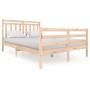 Estructura de cama madera maciza 140x200 cm de vidaXL, Camas y somieres - Ref: Foro24-3100654, Precio: 121,31 €, Descuento: %