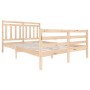 Estructura de cama madera maciza 140x200 cm de vidaXL, Camas y somieres - Ref: Foro24-3100654, Precio: 121,31 €, Descuento: %