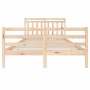 Estructura de cama madera maciza 140x200 cm de vidaXL, Camas y somieres - Ref: Foro24-3100654, Precio: 121,31 €, Descuento: %