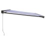 Toldo retráctil aluminio y tela azul y blanco 4,5x3 m de vidaXL, Toldos - Ref: Foro24-3154549, Precio: 570,20 €, Descuento: %