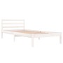 Solid white pine wood bed frame 90x200 cm by vidaXL, Beds and slatted bases - Ref: Foro24-810416, Price: 74,81 €, Discount: %