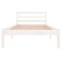 Solid white pine wood bed frame 90x200 cm by vidaXL, Beds and slatted bases - Ref: Foro24-810416, Price: 74,81 €, Discount: %