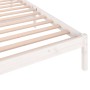 Estructura de cama madera maciza de pino blanco 90x200 cm de vidaXL, Camas y somieres - Ref: Foro24-810416, Precio: 75,09 €, ...