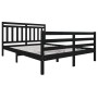 Estructura de cama de madera maciza negra 160x200 cm de vidaXL, Camas y somieres - Ref: Foro24-3100668, Precio: 153,02 €, Des...