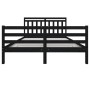 Estructura de cama de madera maciza negra 160x200 cm de vidaXL, Camas y somieres - Ref: Foro24-3100668, Precio: 153,02 €, Des...