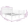 Estructura de cama de madera maciza negra 160x200 cm de vidaXL, Camas y somieres - Ref: Foro24-3100668, Precio: 153,02 €, Des...