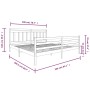 Grauer Massivholzbettrahmen 200x200 cm von vidaXL, Betten und Lattenroste - Ref: Foro24-3100676, Preis: 167,40 €, Rabatt: %