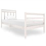 Estructura de cama madera maciza blanca 90x200 cm de vidaXL, Camas y somieres - Ref: Foro24-3100640, Precio: 106,12 €, Descue...