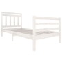 Estructura de cama madera maciza blanca 90x200 cm de vidaXL, Camas y somieres - Ref: Foro24-3100640, Precio: 106,12 €, Descue...