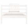 Estructura de cama madera maciza blanca 90x200 cm de vidaXL, Camas y somieres - Ref: Foro24-3100640, Precio: 106,12 €, Descue...