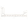 Weißer Massivholzbettrahmen 90x200 cm von vidaXL, Betten und Lattenroste - Ref: Foro24-3100640, Preis: 106,12 €, Rabatt: %