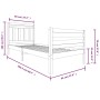 Weißer Massivholzbettrahmen 90x200 cm von vidaXL, Betten und Lattenroste - Ref: Foro24-3100640, Preis: 106,12 €, Rabatt: %