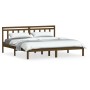 Honey brown solid pine wood bed frame 160x200 cm by vidaXL, Beds and slatted bases - Ref: Foro24-3100602, Price: 166,70 €, Di...