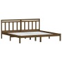 Estructura de cama madera maciza de pino marrón miel 160x200 cm de vidaXL, Camas y somieres - Ref: Foro24-3100602, Precio: 16...