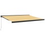 Toldo retráctil aluminio y tela amarillo y blanco 4x3 m de vidaXL, Toldos - Ref: Foro24-3154558, Precio: 500,06 €, Descuento: %