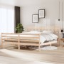 Estructura de cama de madera maciza 200x200 cm de vidaXL, Camas y somieres - Ref: Foro24-3100674, Precio: 137,07 €, Descuento: %