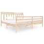 Estructura de cama de madera maciza 200x200 cm de vidaXL, Camas y somieres - Ref: Foro24-3100674, Precio: 137,07 €, Descuento: %